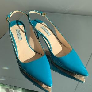 Prada Point-Toe Patent Slingbacks